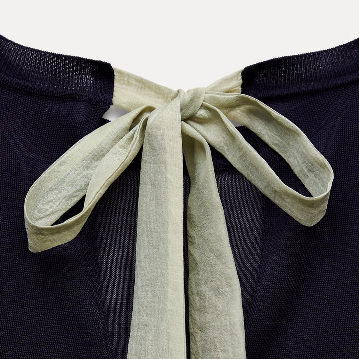 Moudda ZARA - Pull qualité légère dos ouvert et nœud - Tunisie 4