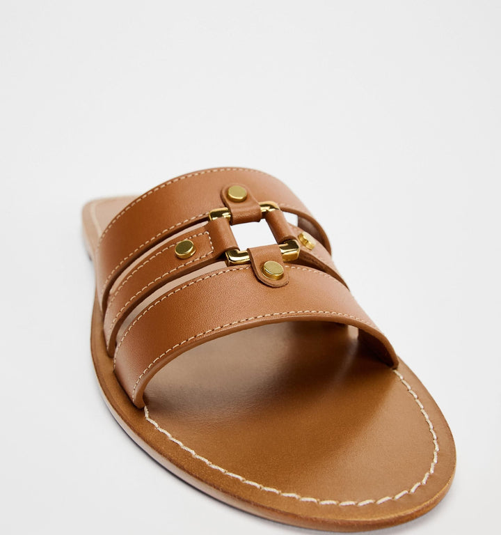 Moudda ZARA - Ballerines cuir pièce métallique - Tunisie 3