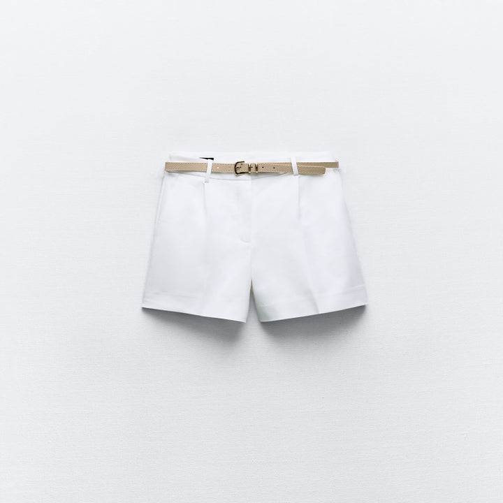 Moudda ZARA - Short avec ceinture en cuir synthétique boucle or clair - Tunisie 2