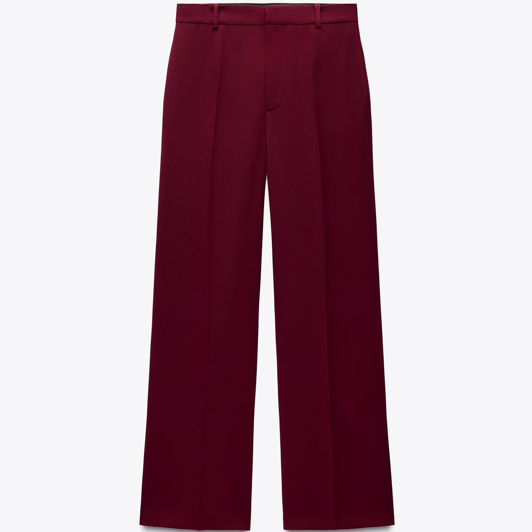 Moudda ZARA - Pantalon Habillé - Taille Haute & Bordeaux - Tunisie 1