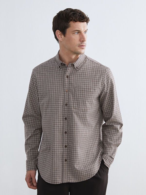 Moudda LC Waikiki - Chemise à carreaux manches longues en tissu - Tunisie 1