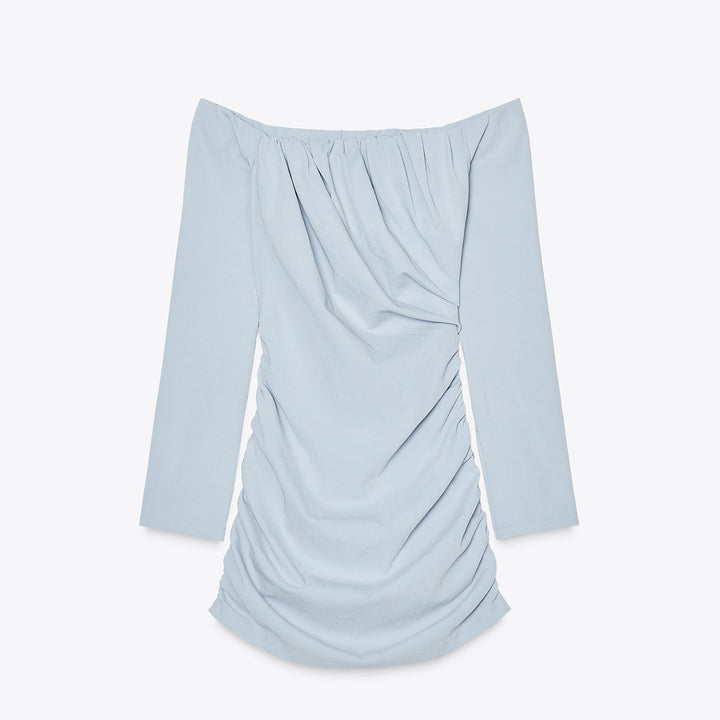 Moudda ZARA - Robe Mini - Fronces, Off-Shoulder & Fluide - Tunisie 1