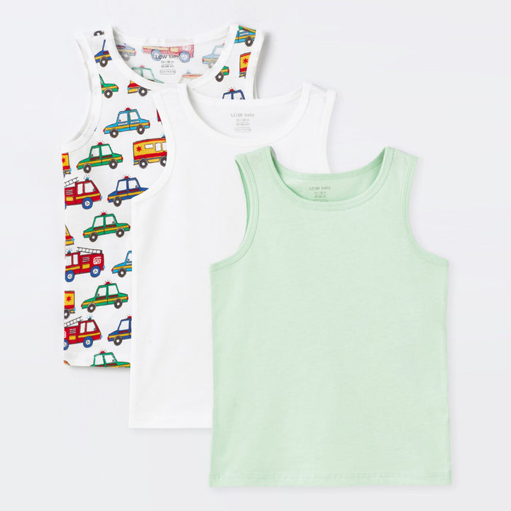 Moudda LC Waikiki - Débardeur en jersey Garçon Imprimé écru - Tunisie 1