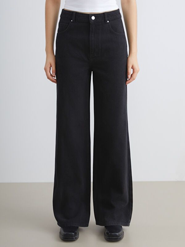 Moudda LC Waikiki - Pantalon tissé en denim Femme Noir - Tunisie 2