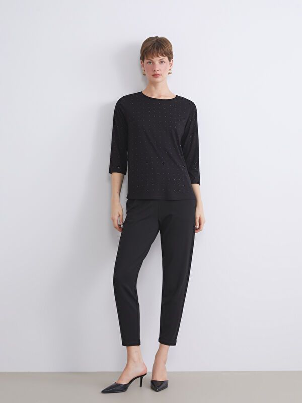 Moudda LC Waikiki - Pantalon jersey Femme Noir - Tunisie 1