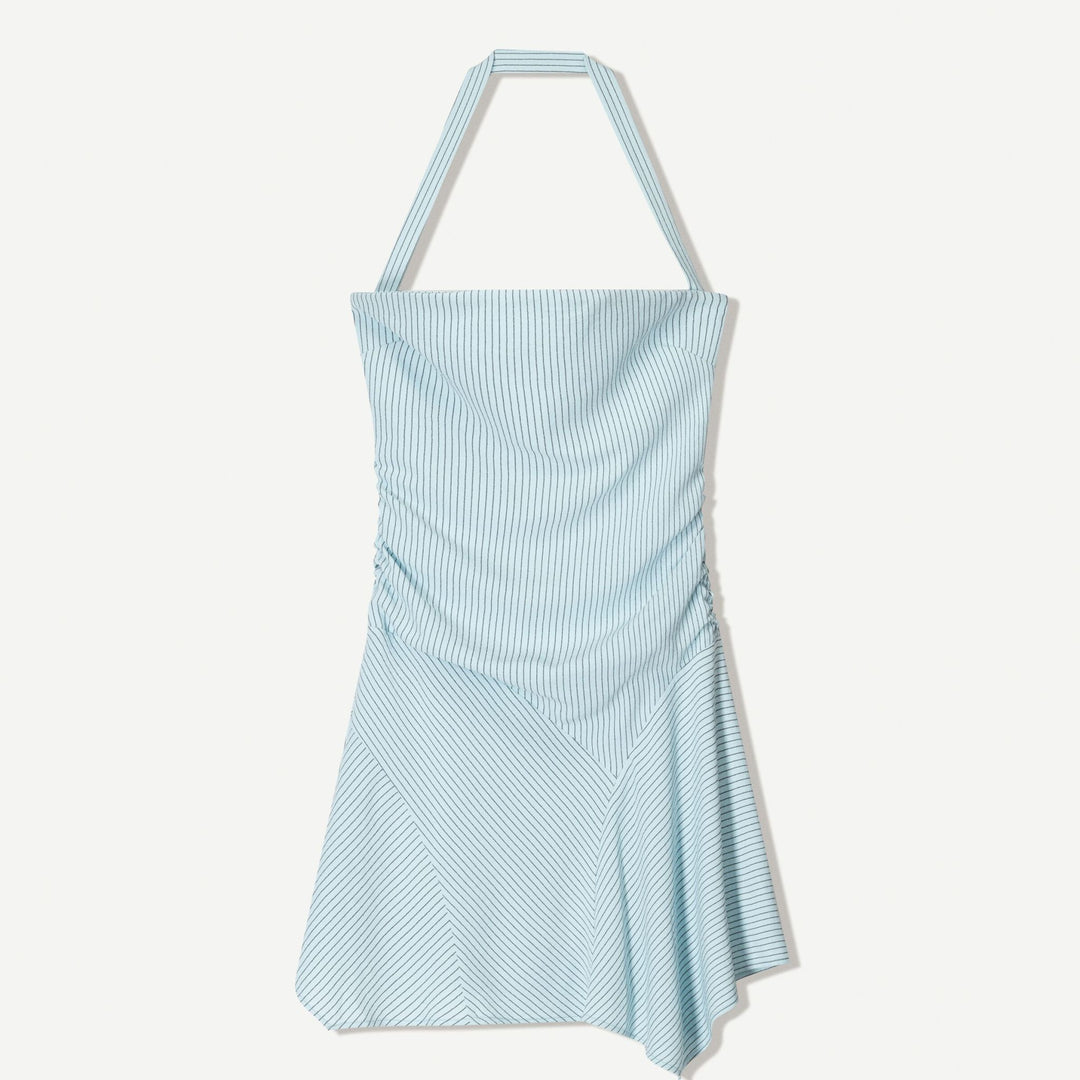 Moudda BERSHKA - Robe Mini Halter - Rayures & Volume - Tunisie 1
