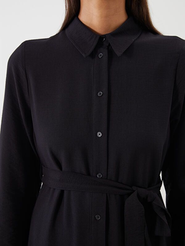 Moudda LC Waikiki - Robe tissée manches longues Femme Noir - Tunisie 3