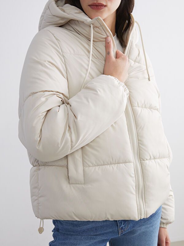 Moudda LC Waikiki - Manteau matelassé en nylon Femme Pierre - Tunisie 3