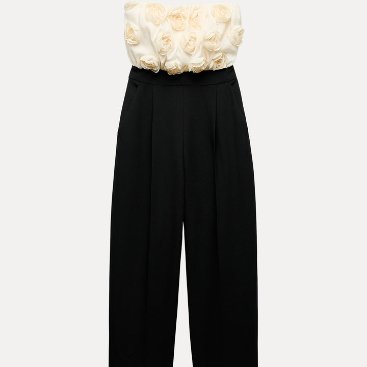 Moudda ZARA - Combinaison col bateau combinée fleurs 3D - Tunisie 2