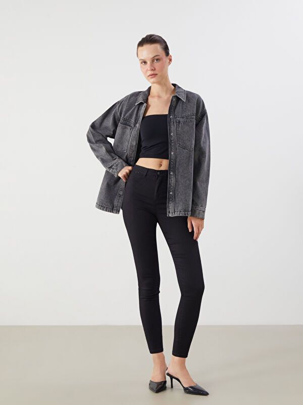 Moudda LC Waikiki - Pantalon jean tissé basique Femme Rodéo noir+m - Tunisie 1