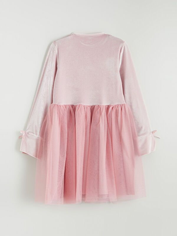 Moudda LC Waikiki - Robe manches longues en jersey couleur Rose clair pour filles - Tunisie 3