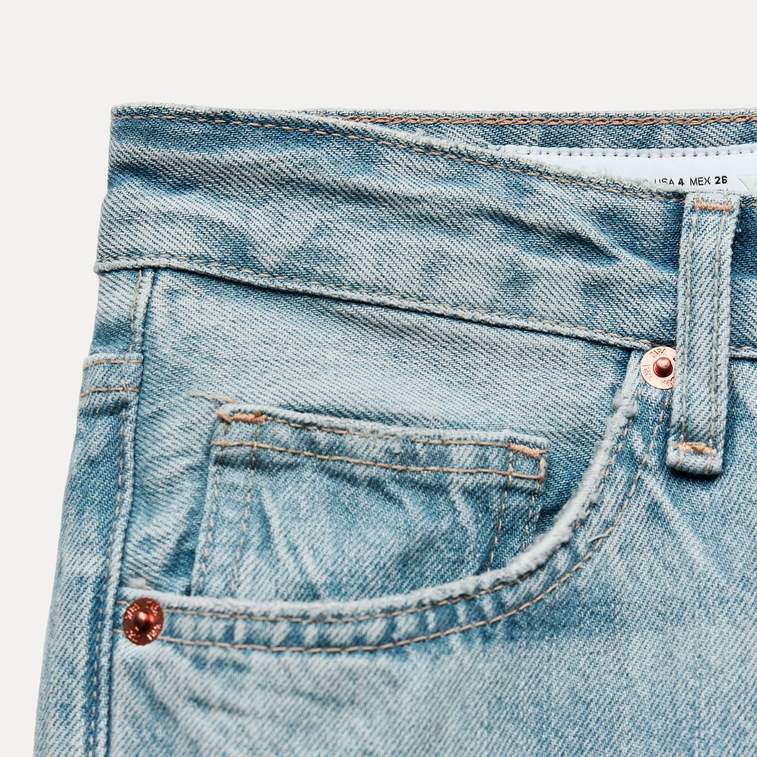 Moudda ZARA - Pantalon jambe large taille mi-haute longueur complète déchirures - Tunisie 3