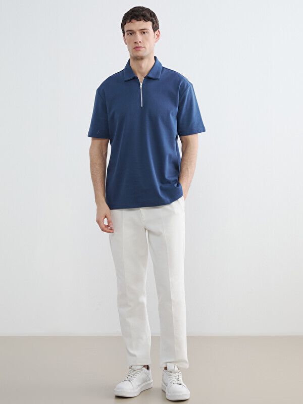 Moudda LC Waikiki - T-shirt manches courtes en jersey pour Homme couleur Bleu indigo - Tunisie 2