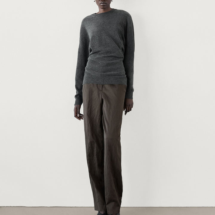 Moudda Massimo Dutti - Pantalon tonneau satiné froissé - Tunisie 8