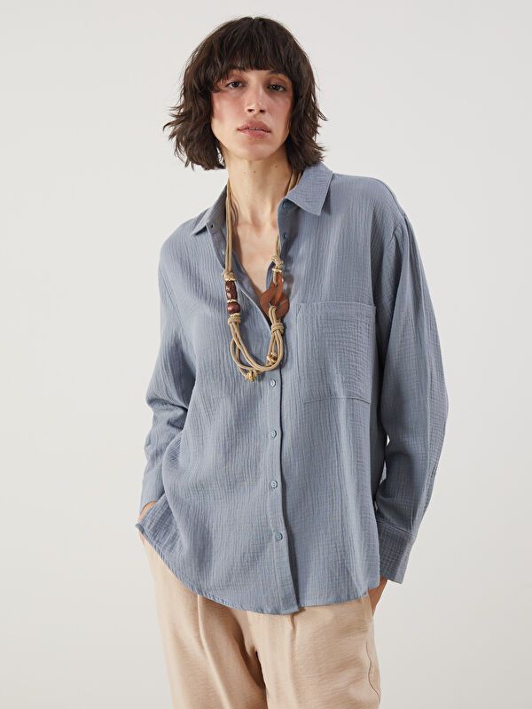 Moudda LC Waikiki - Chemise tissée à manches longues pour Femmes - Tunisie 1