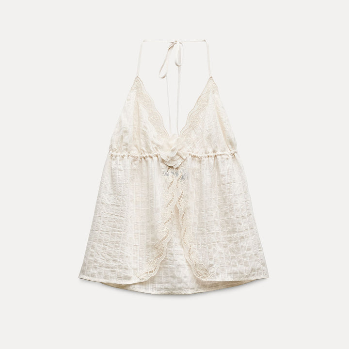 Moudda ZARA - Haut structuré bustier, fleur devant - Tunisie 1