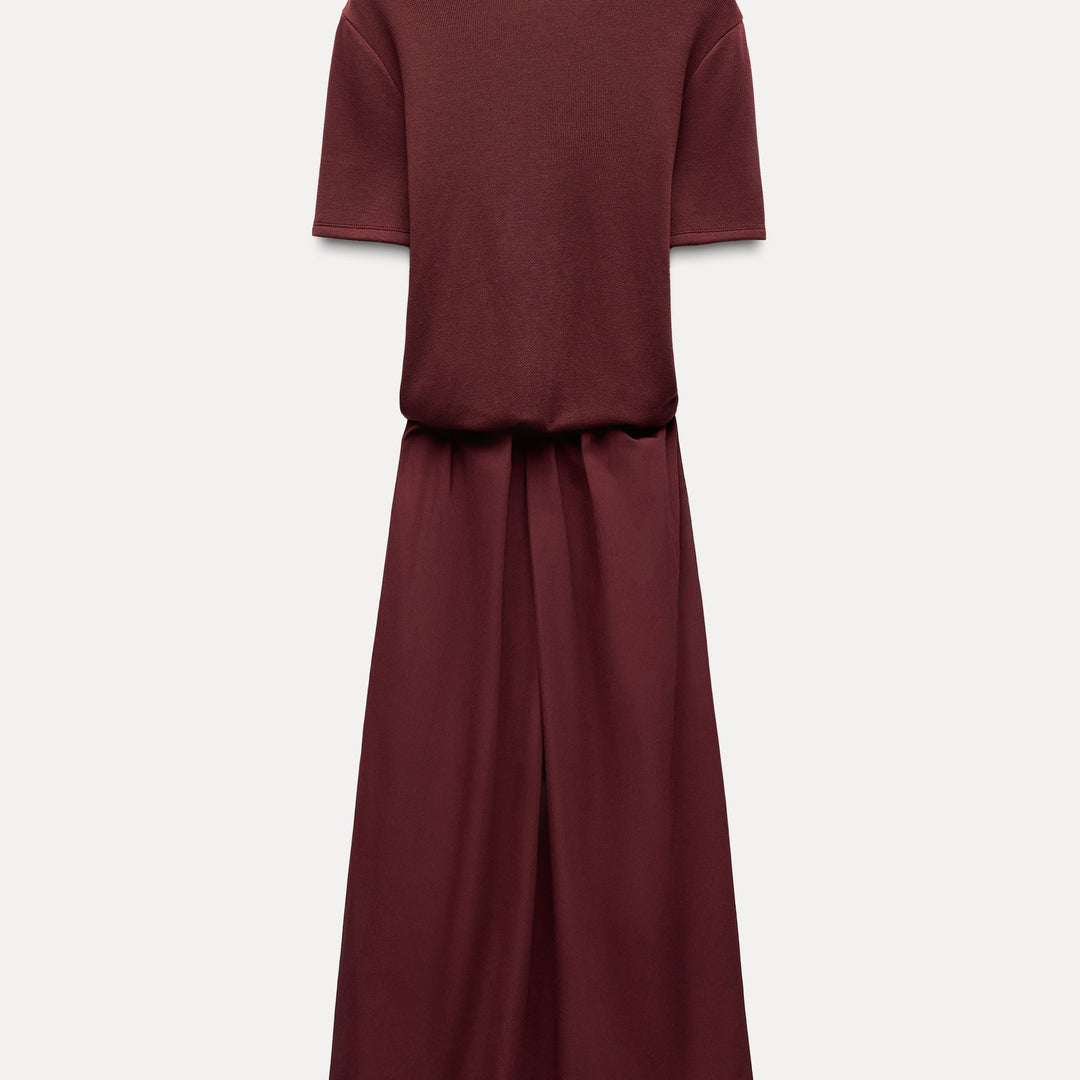 Moudda ZARA - Robe douce combinée en popeline - Tunisie 1
