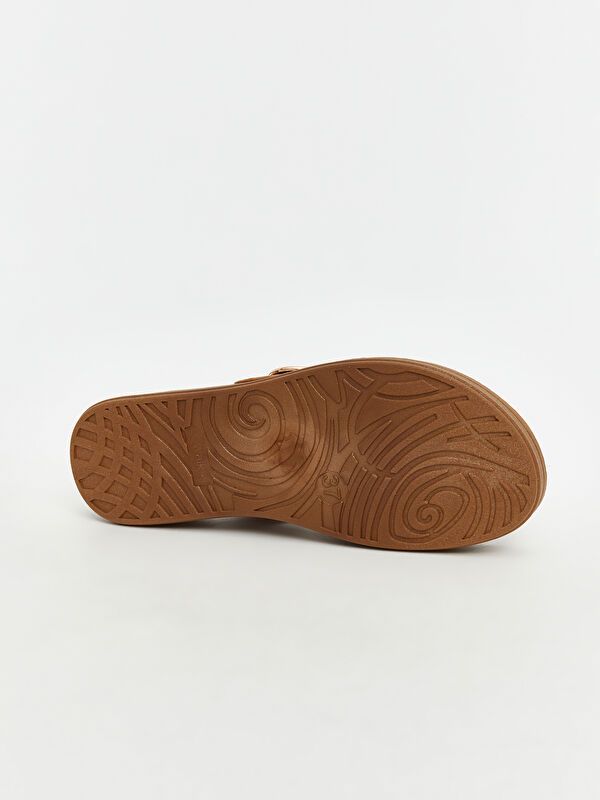 Moudda LC Waikiki - Pantoufles couleur Marron clair pour femmes - Tunisie 4