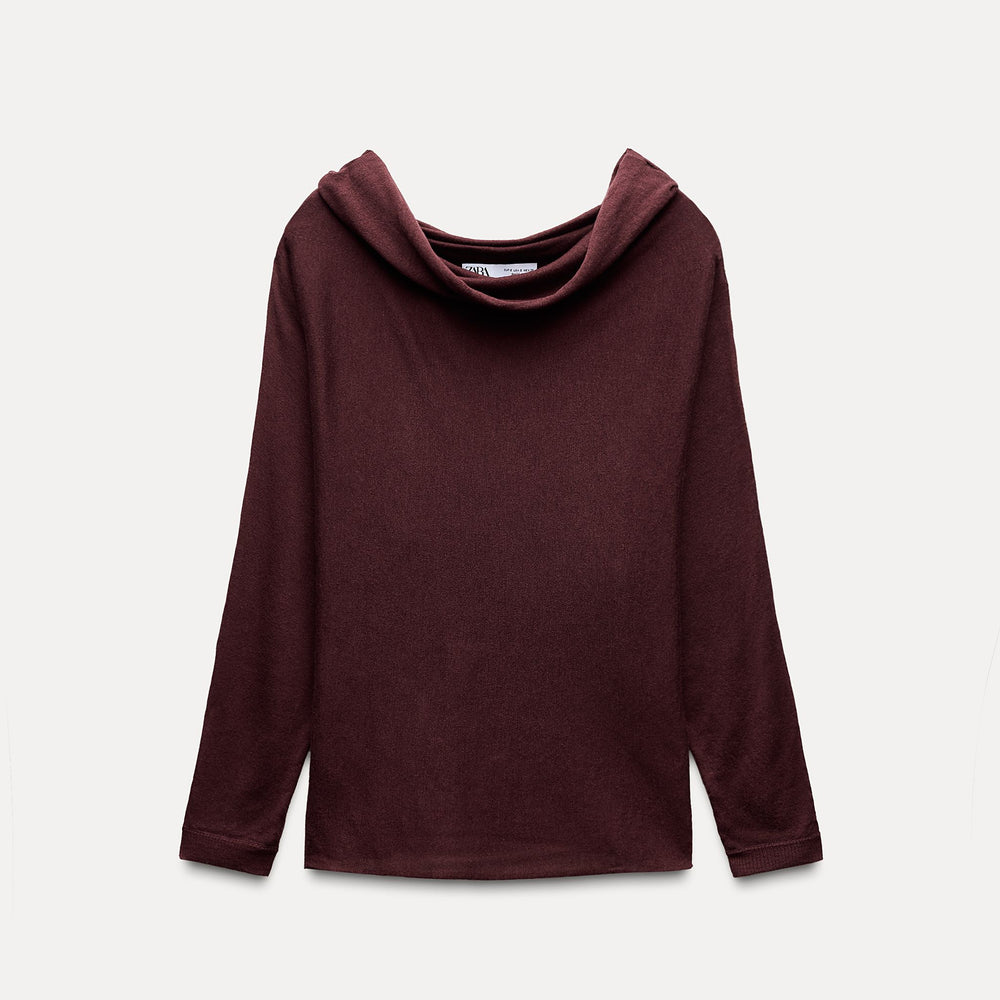 Moudda ZARA - Pull col échancré ultra-fin 70% laine 30% soie - Tunisie 2