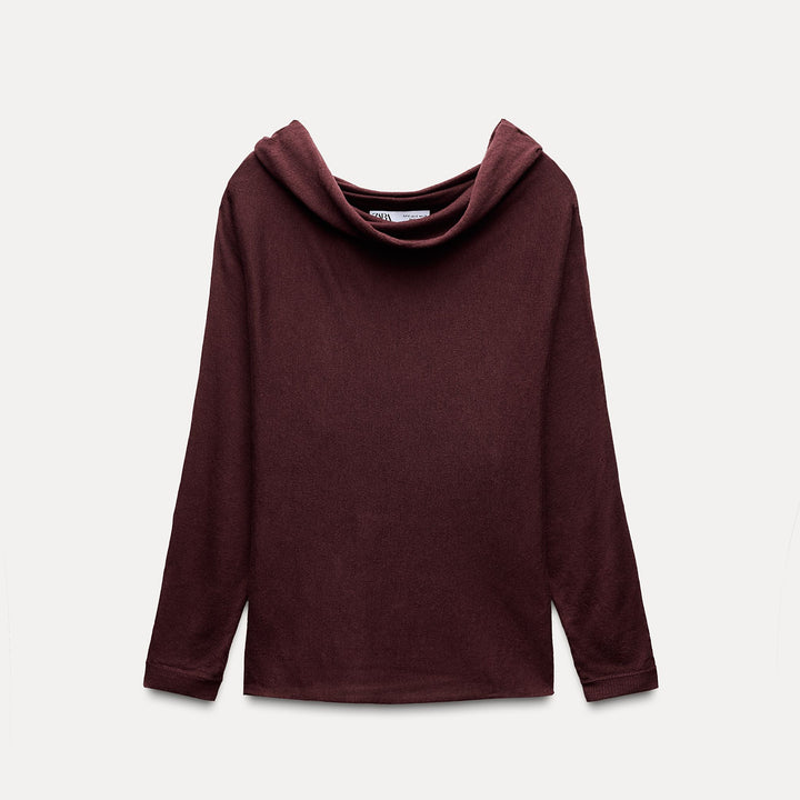 Moudda ZARA - Pull col échancré ultra-fin 70% laine 30% soie - Tunisie 2