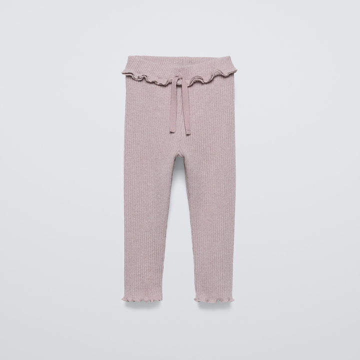Moudda ZARA - Marron taupe – legging côtelé toucher doux - Tunisie 1