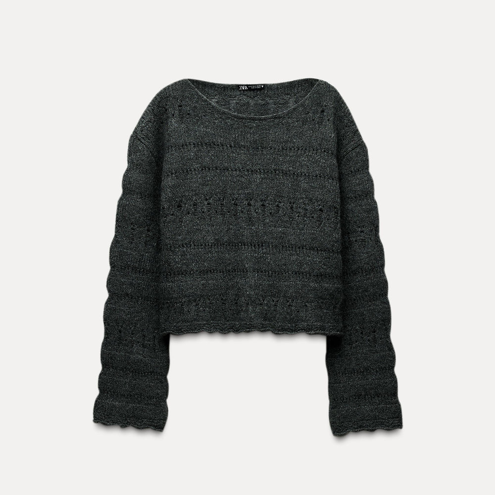 Moudda ZARA - Sweat Col Rond en Crochet Doux - Tunisie 2
