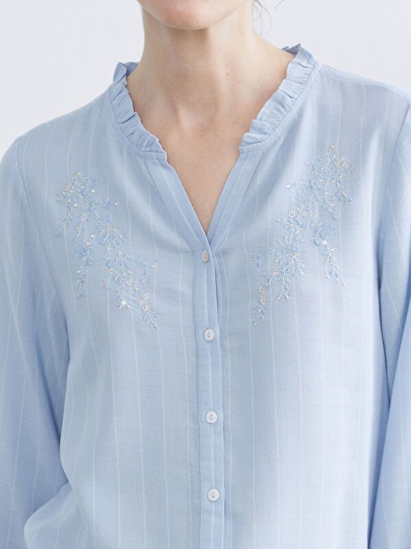 Moudda LC Waikiki - Chemise manches longues en tissu pour Femme - Tunisie 3