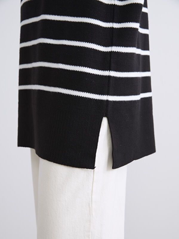 Moudda LC Waikiki - Tunique en tricot couleur Écru rayé pour femmes - Tunisie 3