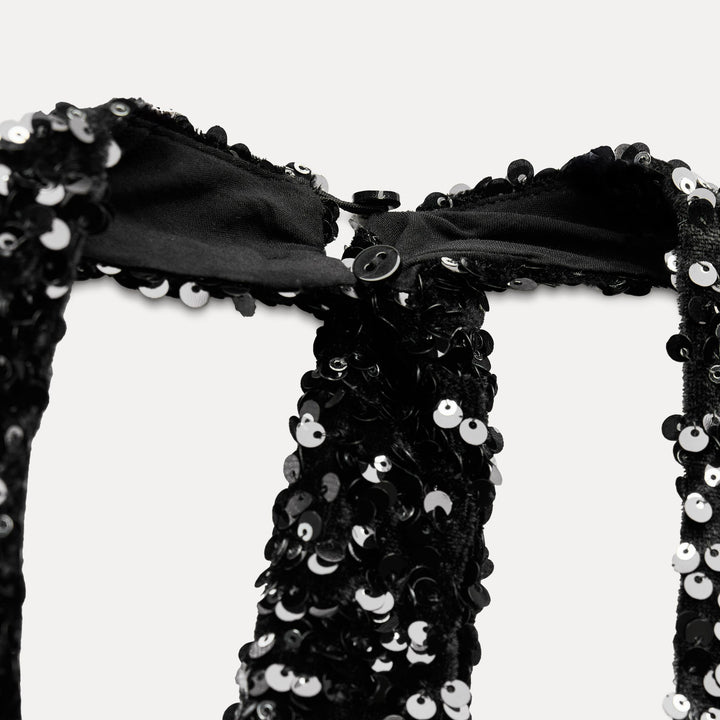 Moudda ZARA - Robe courte pailletée ballon col licou - Tunisie 3