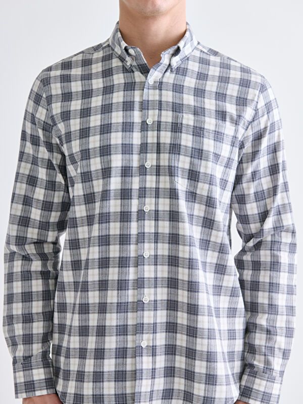 Moudda LC Waikiki - Chemise à carreaux tissée à manches longues pour Hommes - Tunisie 3