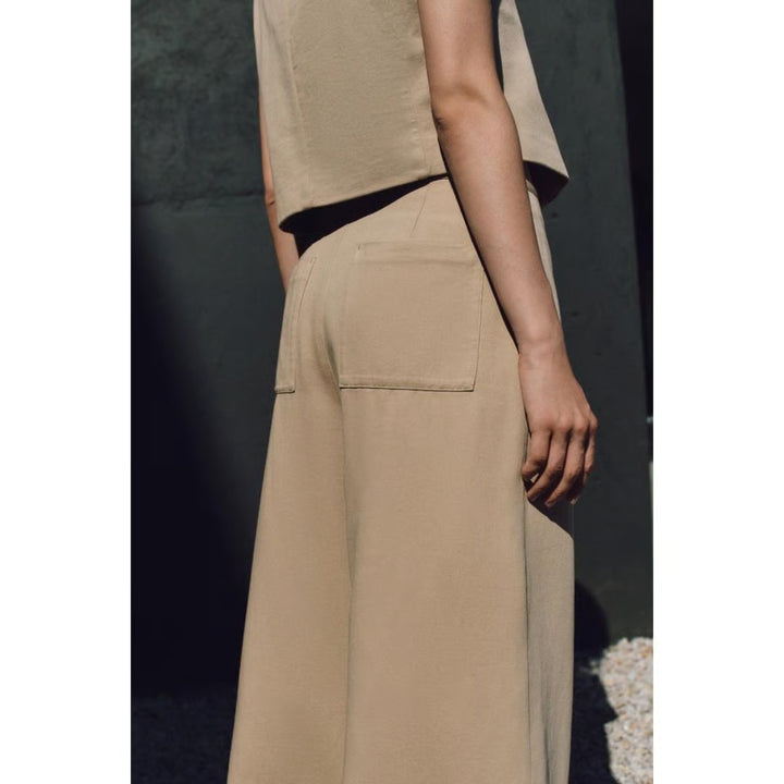 Pantalon taille haute culotte coordonné