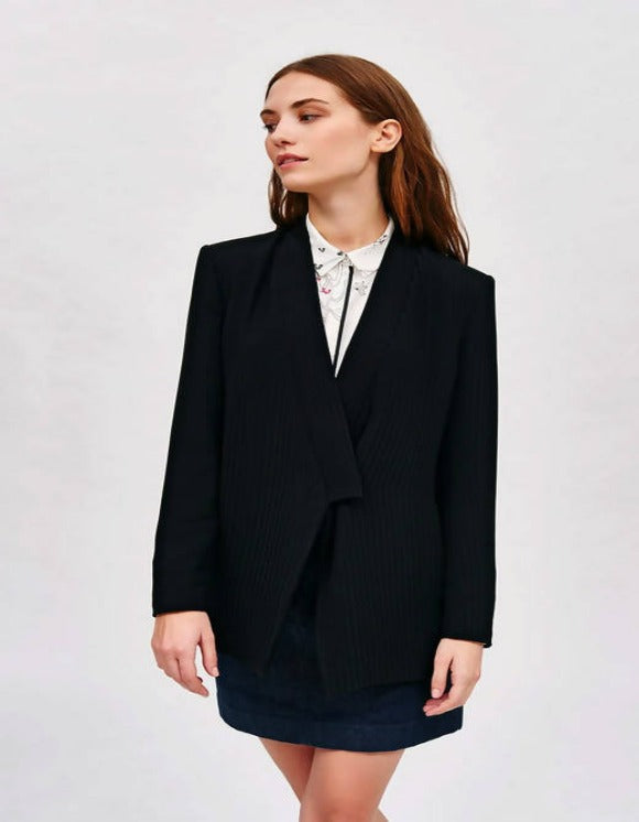 Veste Noire Stretch COP Copine - Modèle Ovida - Taille 1 (36) - Occasion Très Bon État